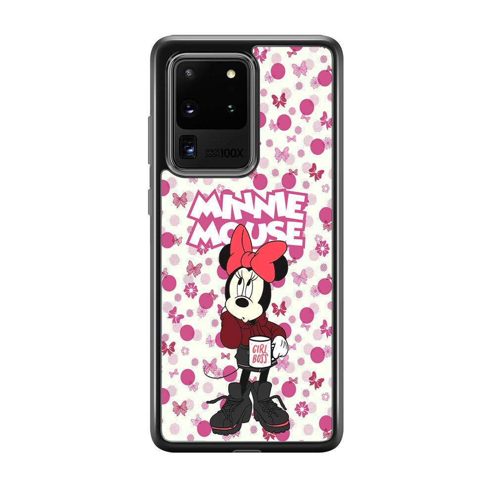 Minnie Mouse is Girl Boss Samsung Galaxy S20 Ultra Case-Rubber Black (2D Case)-Oxvistore
