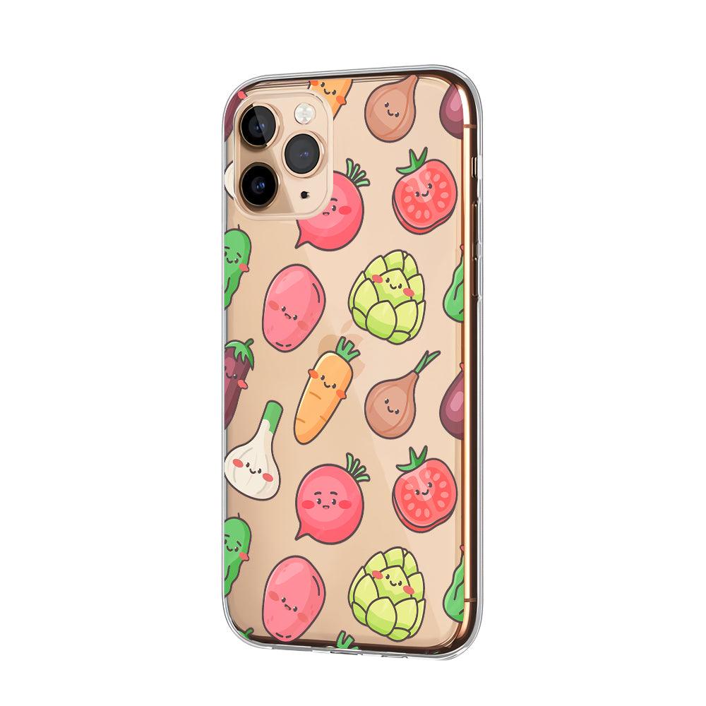 Mix Vegetable Healthy Smile Clear Soft Case-Oxvistore