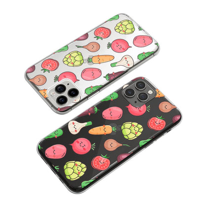 Mix Vegetable Healthy Smile Clear Soft Case-Oxvistore