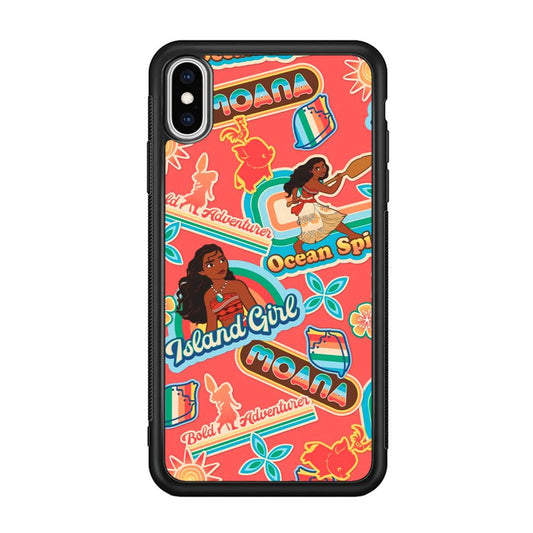 Moana The Spirit of Ocean iPhone X Case-Rubber Black (2D Case)-Oxvistore