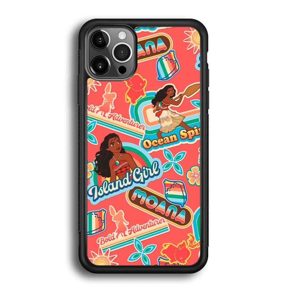 Moana The Spirit of Ocean iPhone 12 Pro Case-Rubber Black (2D Case)-Oxvistore