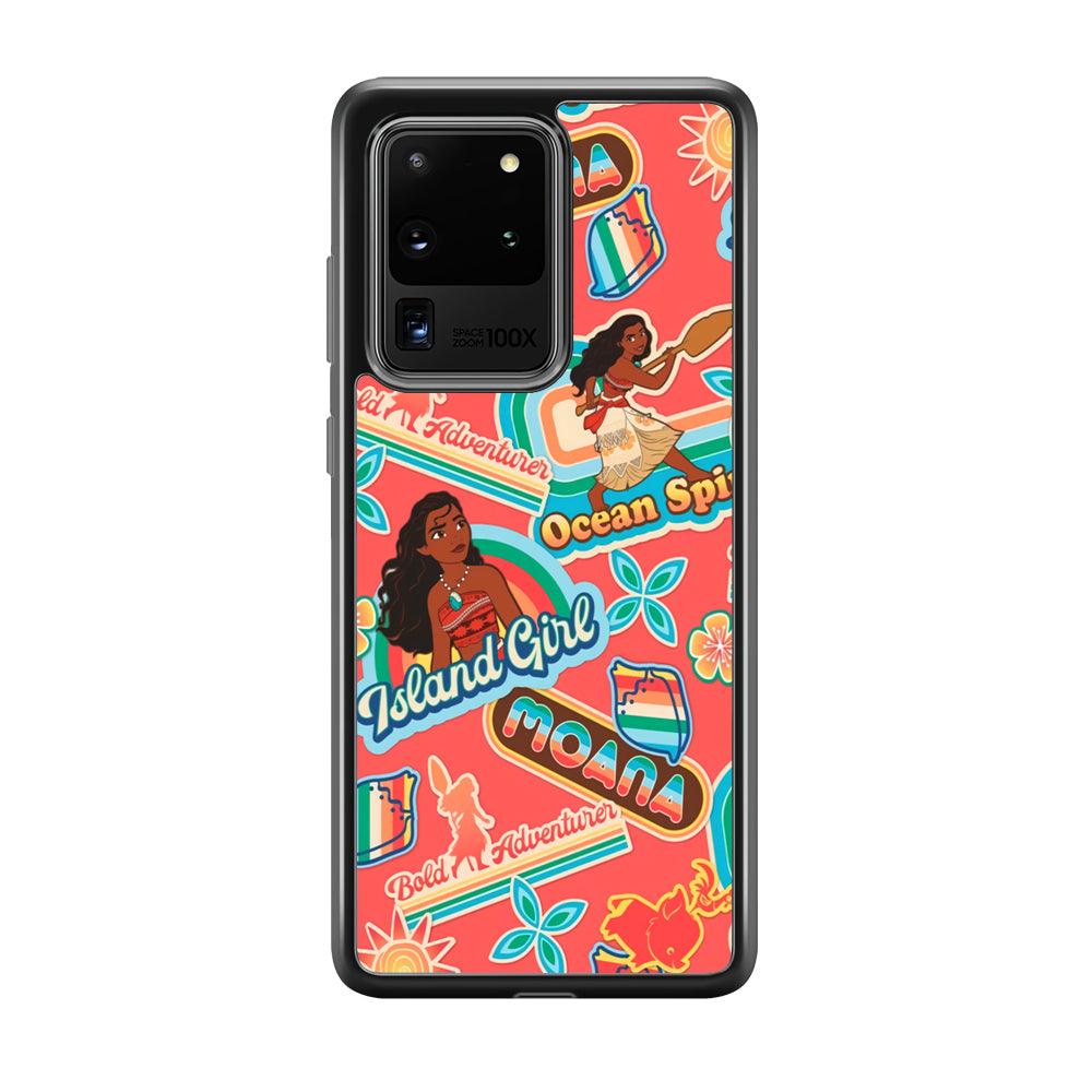 Moana The Spirit of Ocean Samsung Galaxy S20 Ultra Case-Rubber Black (2D Case)-Oxvistore