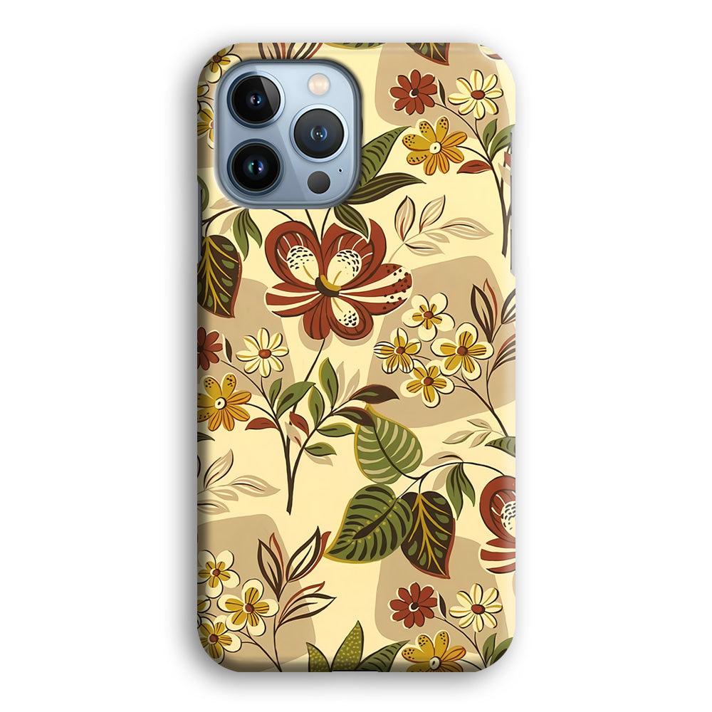 Modern Nature Scratches Hexagon Petals iPhone 14 Pro Max Case-Oxvistore