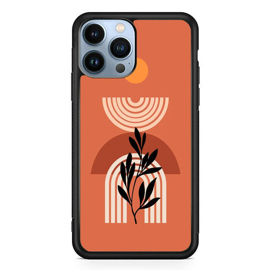 Modern Shapes Pillar Field iPhone 14 Pro Case-Rubber White (2D Case)-Oxvistore