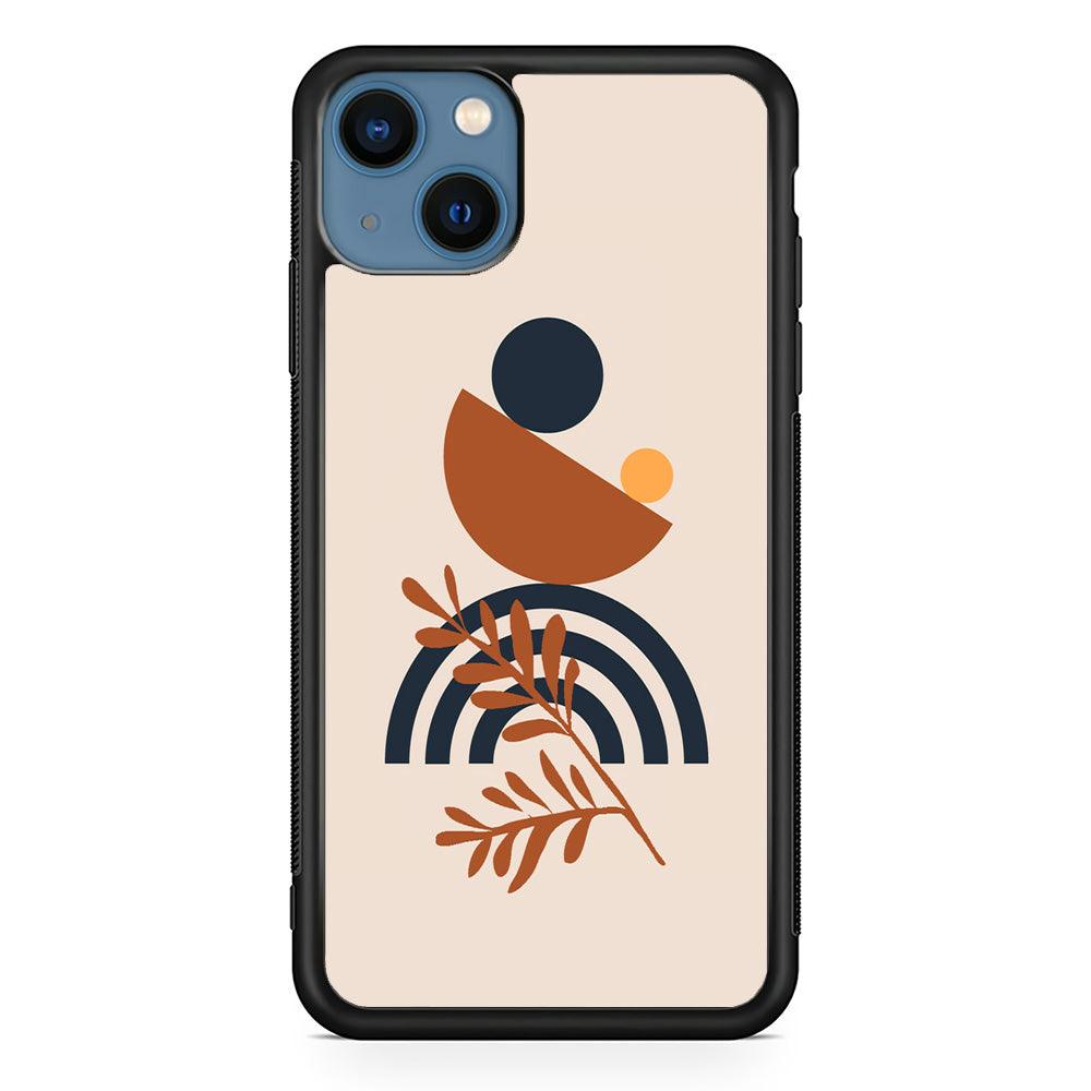 Modern Shapes The Balance of Nature iPhone 14 Case-Rubber Black (2D Case)-Oxvistore