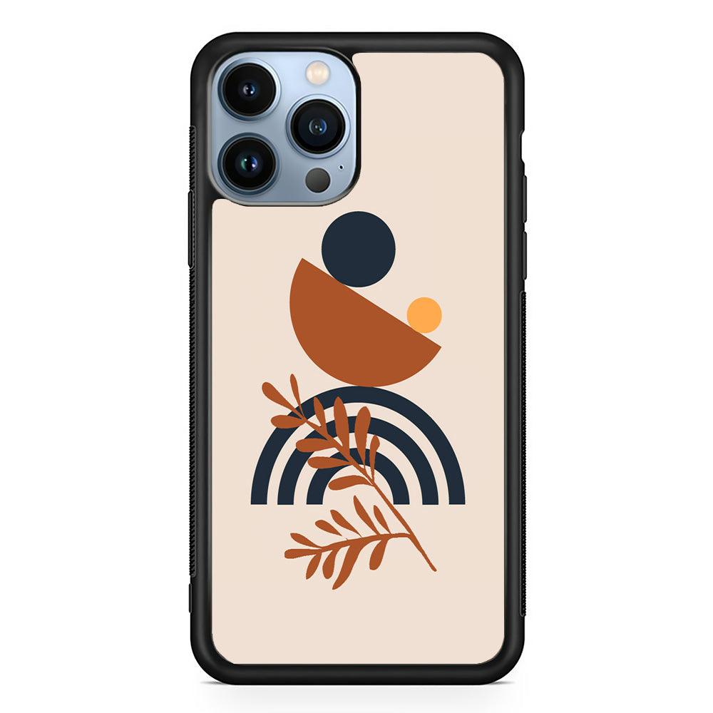 Modern Shapes The Balance of Nature iPhone 15 Pro Case-Rubber Black (2D Case)-Oxvistore