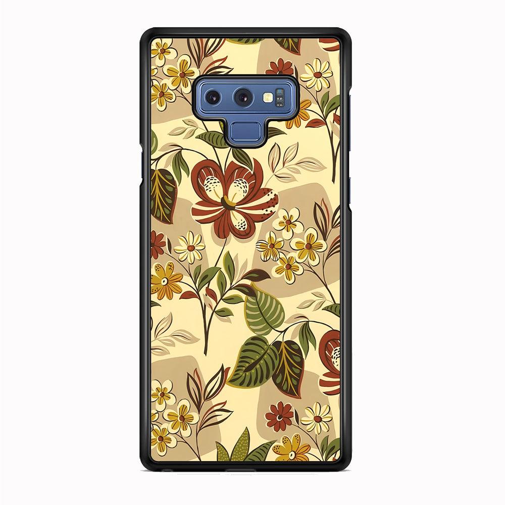 Modern Nature Scratches Hexagon Petals Samsung Galaxy Note 9 Case-Rubber Black (2D Case)-Oxvistore