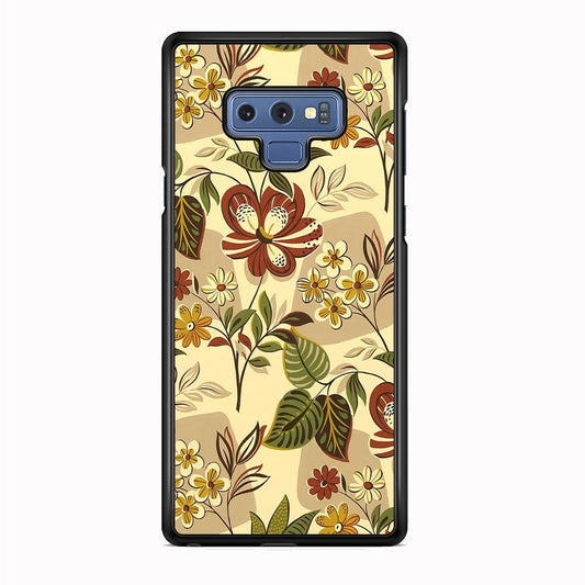 Modern Nature Scratches Hexagon Petals Samsung Galaxy Note 9 Case-Rubber Black (2D Case)-Oxvistore