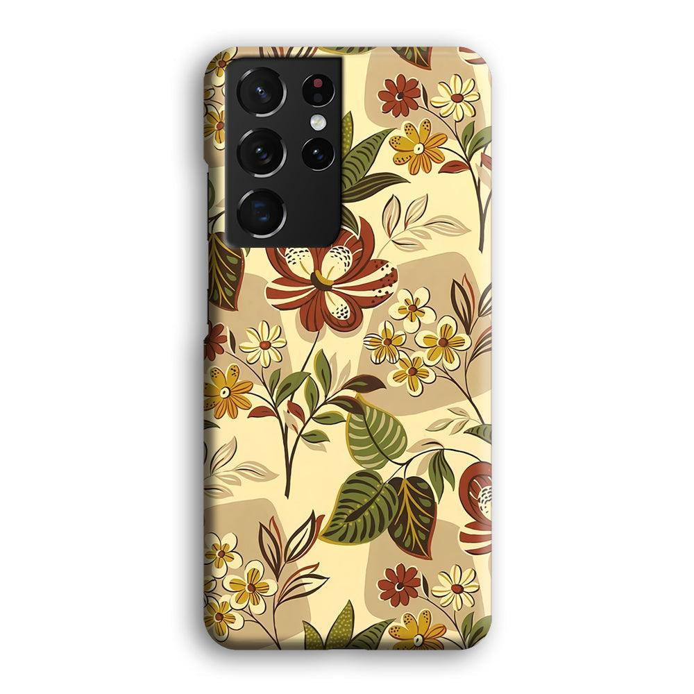 Modern Nature Scratches Hexagon Petals Samsung Galaxy S21 Ultra Case-Oxvistore