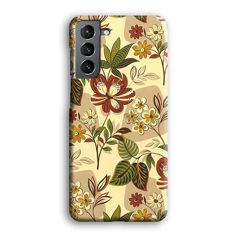 Modern Nature Scratches Hexagon Petals Samsung Galaxy S21 Case-Oxvistore