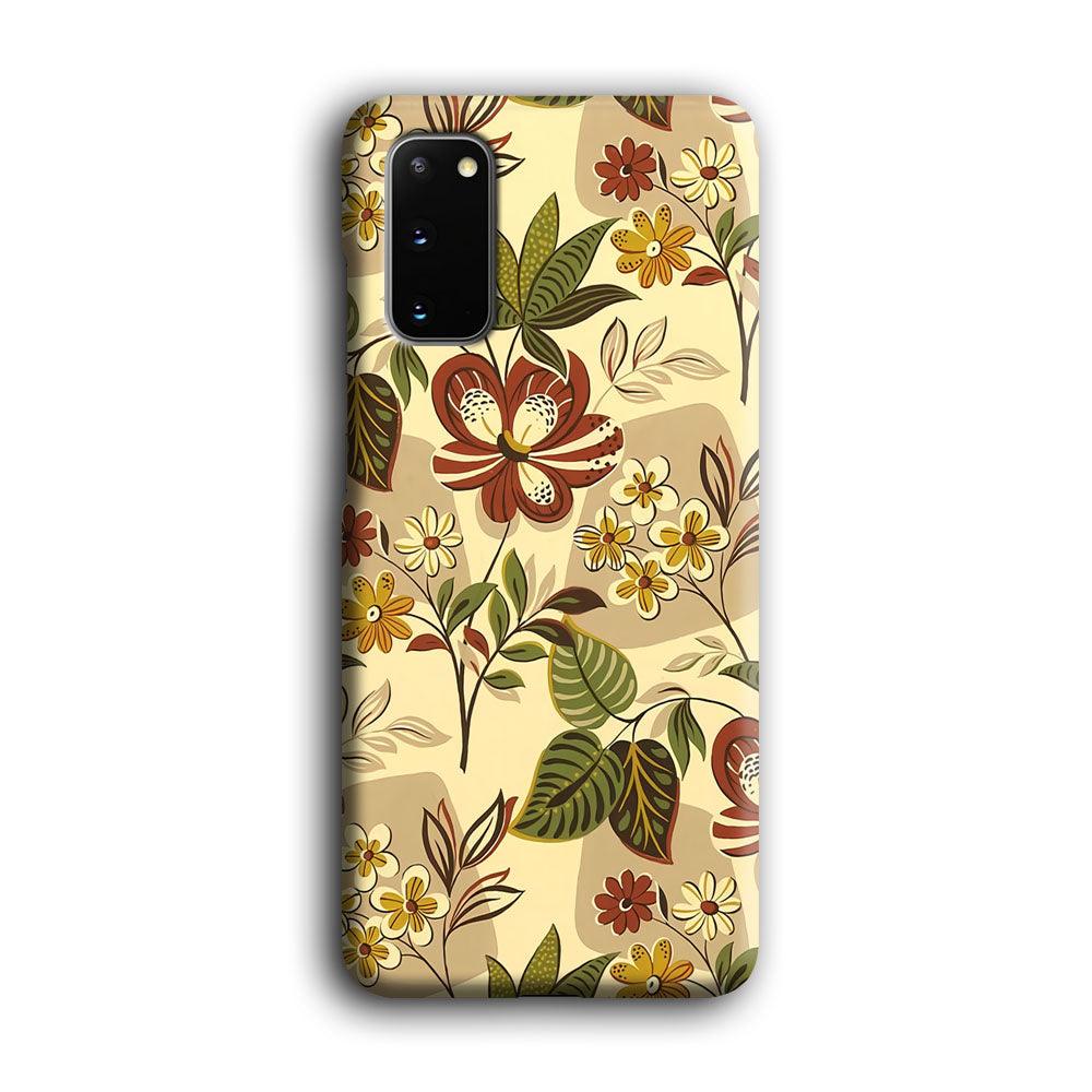 Modern Nature Scratches Hexagon Petals Samsung Galaxy S20 Case-Oxvistore