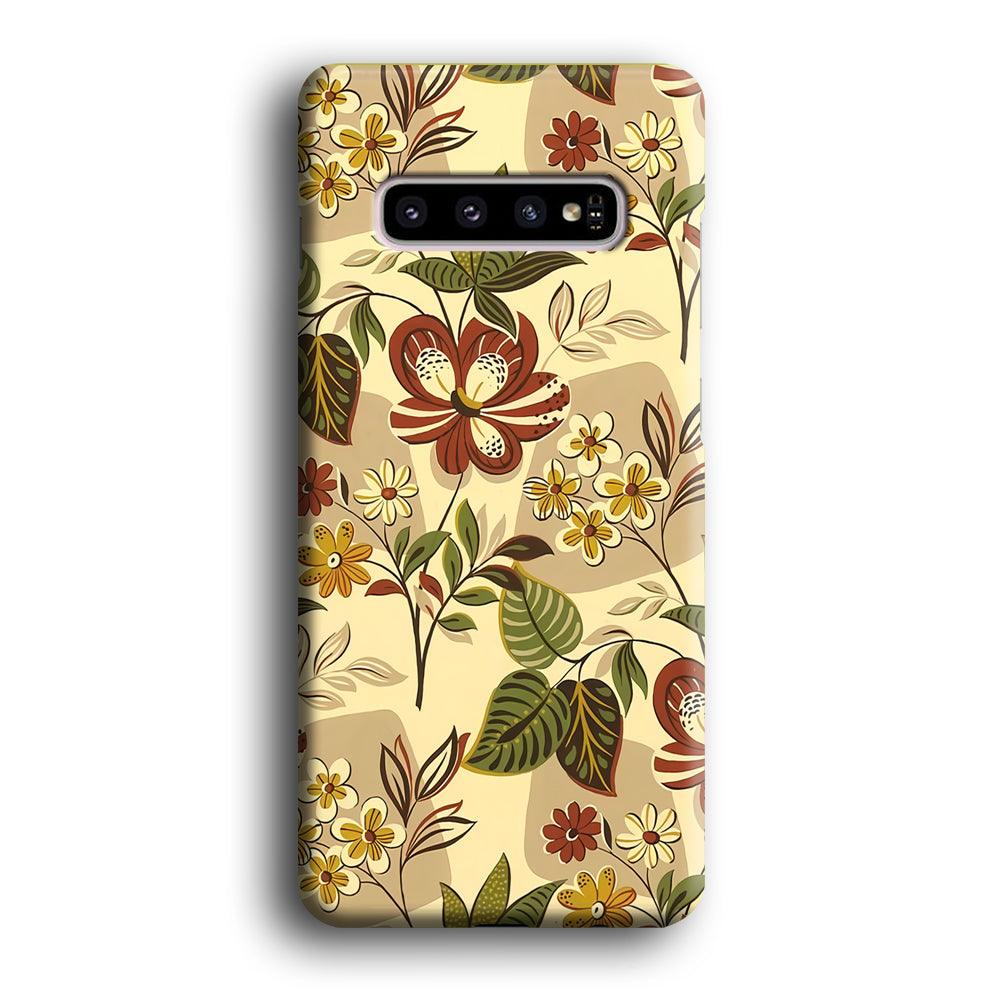 Modern Nature Scratches Hexagon Petals Samsung Galaxy S10 Case-Oxvistore