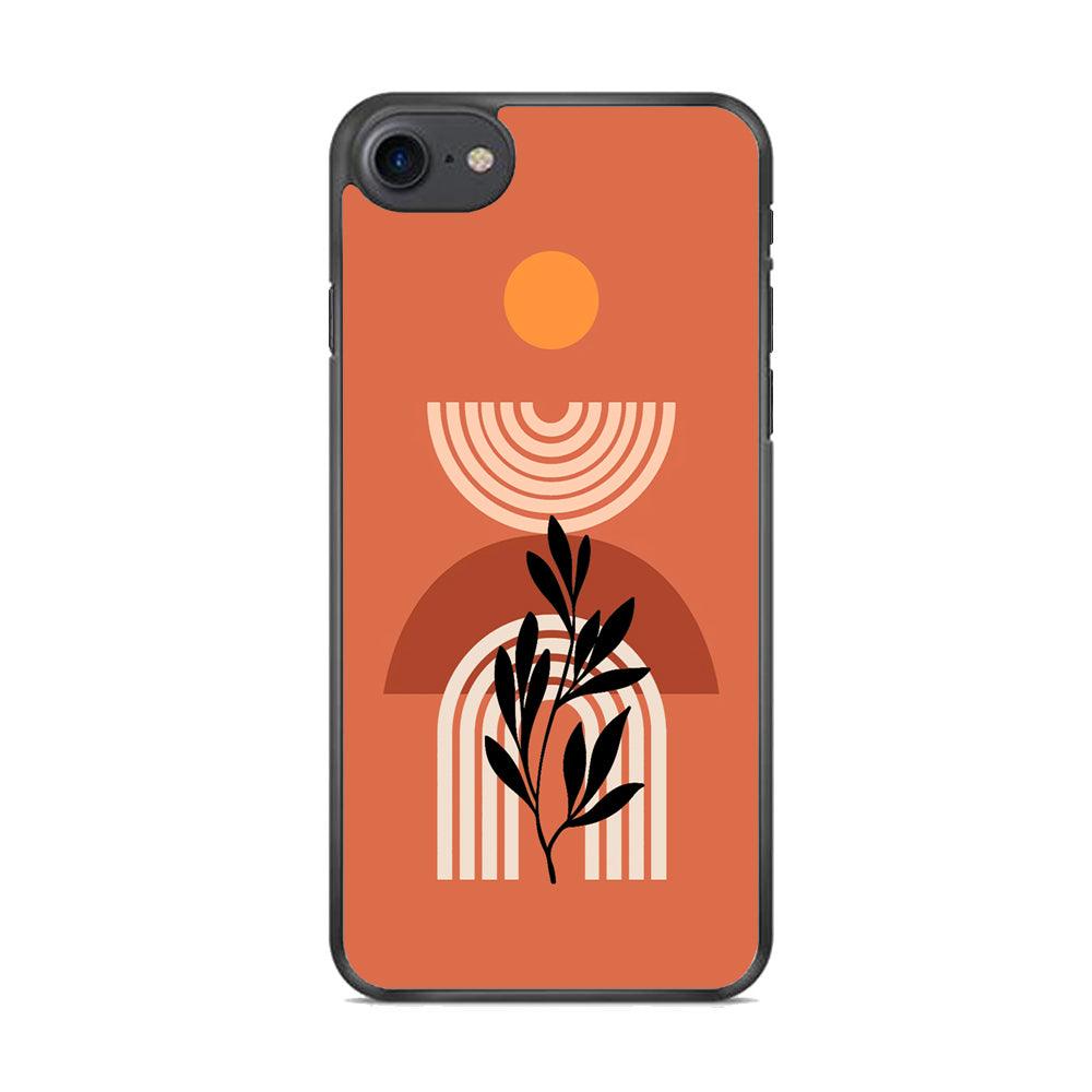 Modern Shapes Pillar Field iPhone 7 Case-Rubber Black (2D Case)-Oxvistore