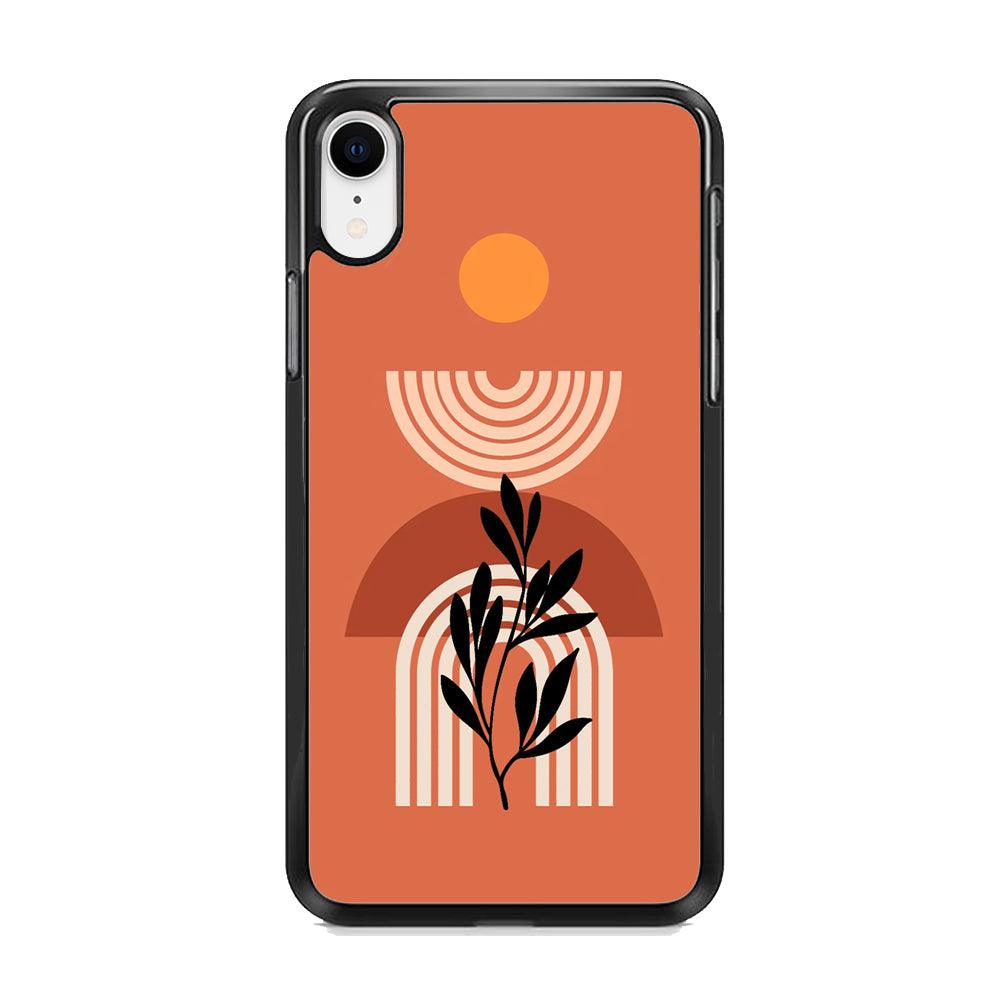 Modern Shapes Pillar Field iPhone XR Case-Rubber White (2D Case)-Oxvistore