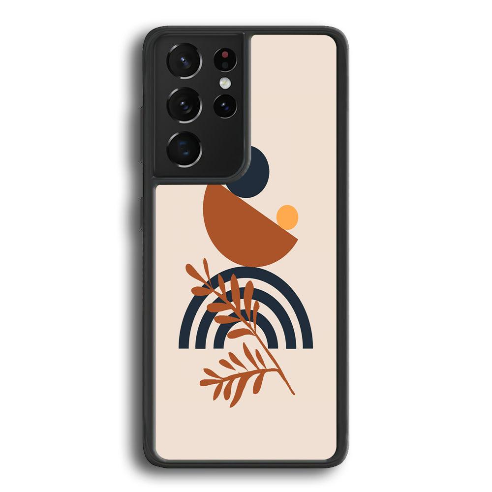 Modern Shapes The Balance of Nature Samsung Galaxy S22 Ultra Case-Rubber Black (2D Case)-Oxvistore