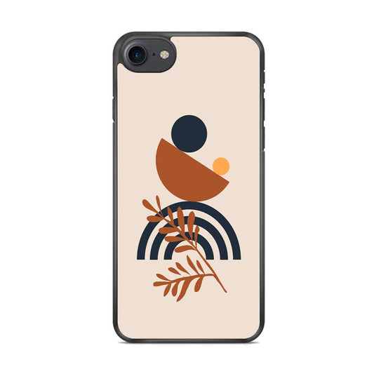 Modern Shapes The Balance of Nature iPhone 8 Case-Rubber Black (2D Case)-Oxvistore