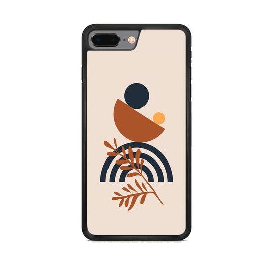 Modern Shapes The Balance of Nature iPhone 8 Plus Case-Rubber White (2D Case)-Oxvistore
