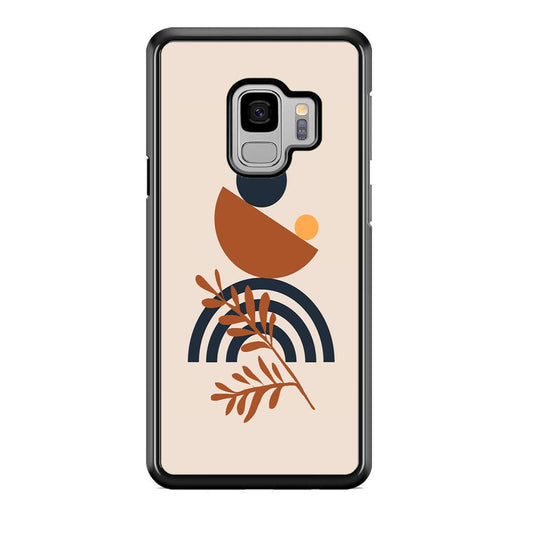 Modern Shapes The Balance of Nature Samsung Galaxy S9 Case-Rubber Black (2D Case)-Oxvistore