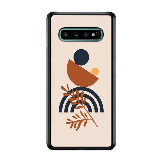 Modern Shapes The Balance of Nature Samsung Galaxy S10 Case-Rubber Black (2D Case)-Oxvistore