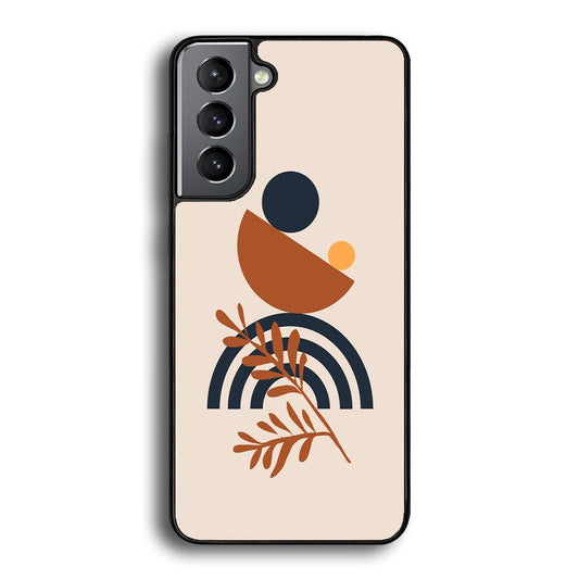 Modern Shapes The Balance of Nature Samsung Galaxy S21 Case-Rubber Black (2D Case)-Oxvistore