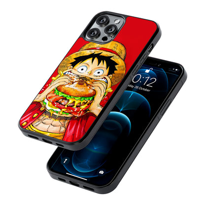 Monkey D Luffy Eating a Burger 2D Rubber Phone Case