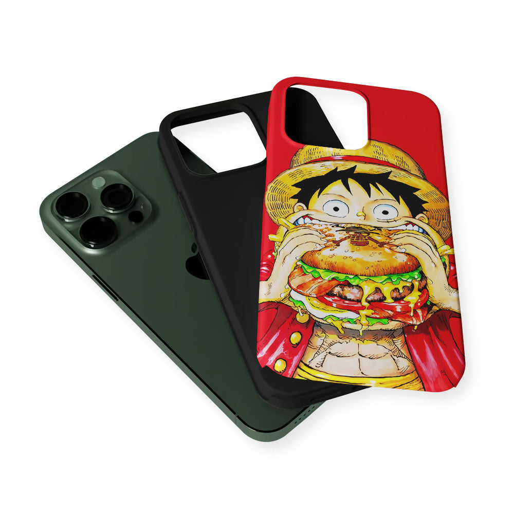 Monkey D Luffy Eating a Burger 2 in 1 Tough Phone Case