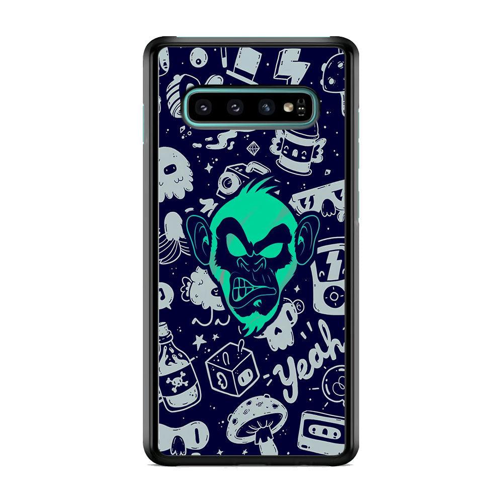 Monkey Fun Glow Samsung Galaxy S10 Case-Oxvistore