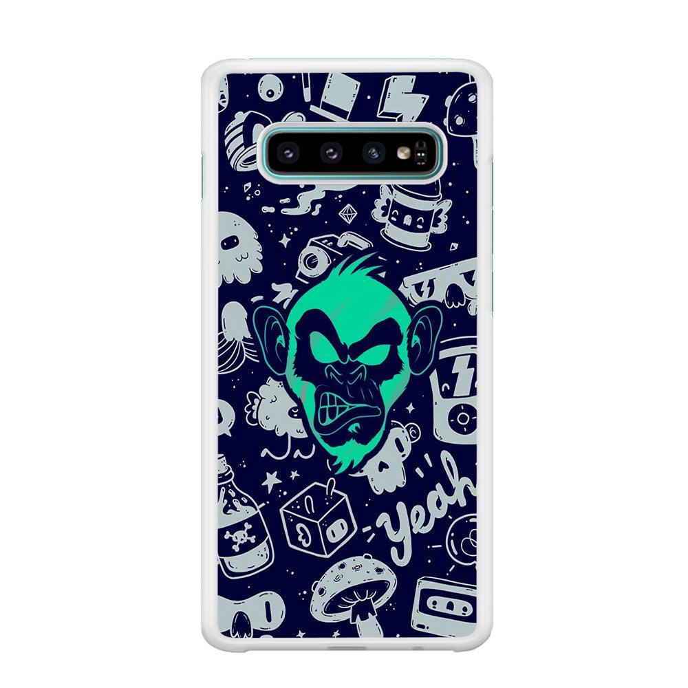 Monkey Fun Glow Samsung Galaxy S10 Plus Case-Oxvistore