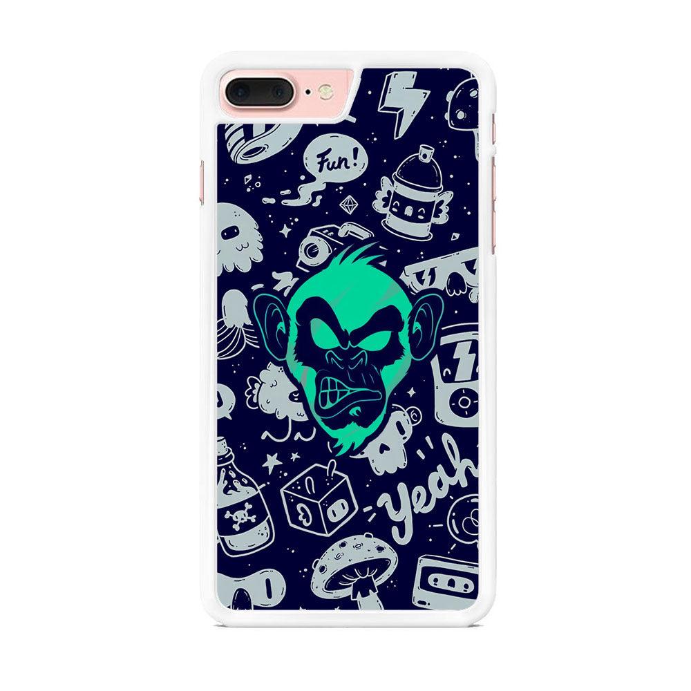 Monkey Fun Glow iPhone 7 Plus Case-Oxvistore