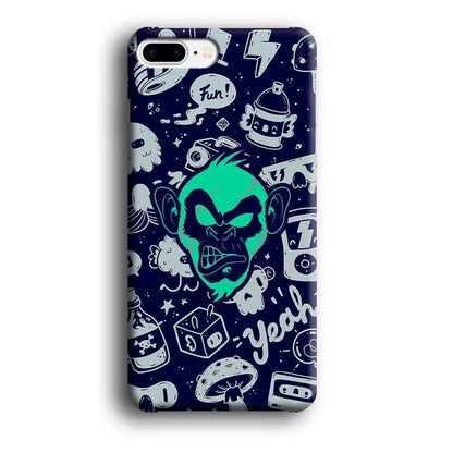 Monkey Fun Glow iPhone 7 Plus Case-Oxvistore