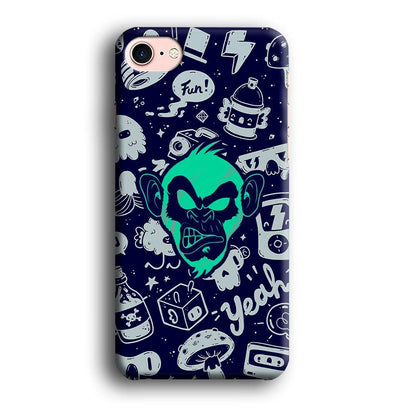 Monkey Fun Glow iPhone 8 Case-Oxvistore