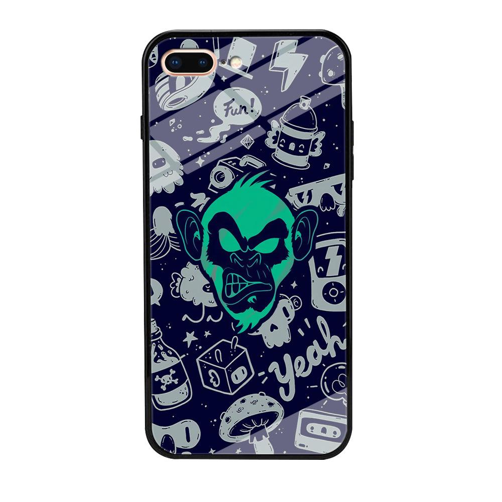 Monkey Fun Glow iPhone 8 Plus Case-Oxvistore