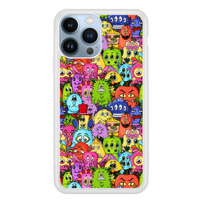 Monster Alien Cartoon Doodle 2D Rubber Phone Case