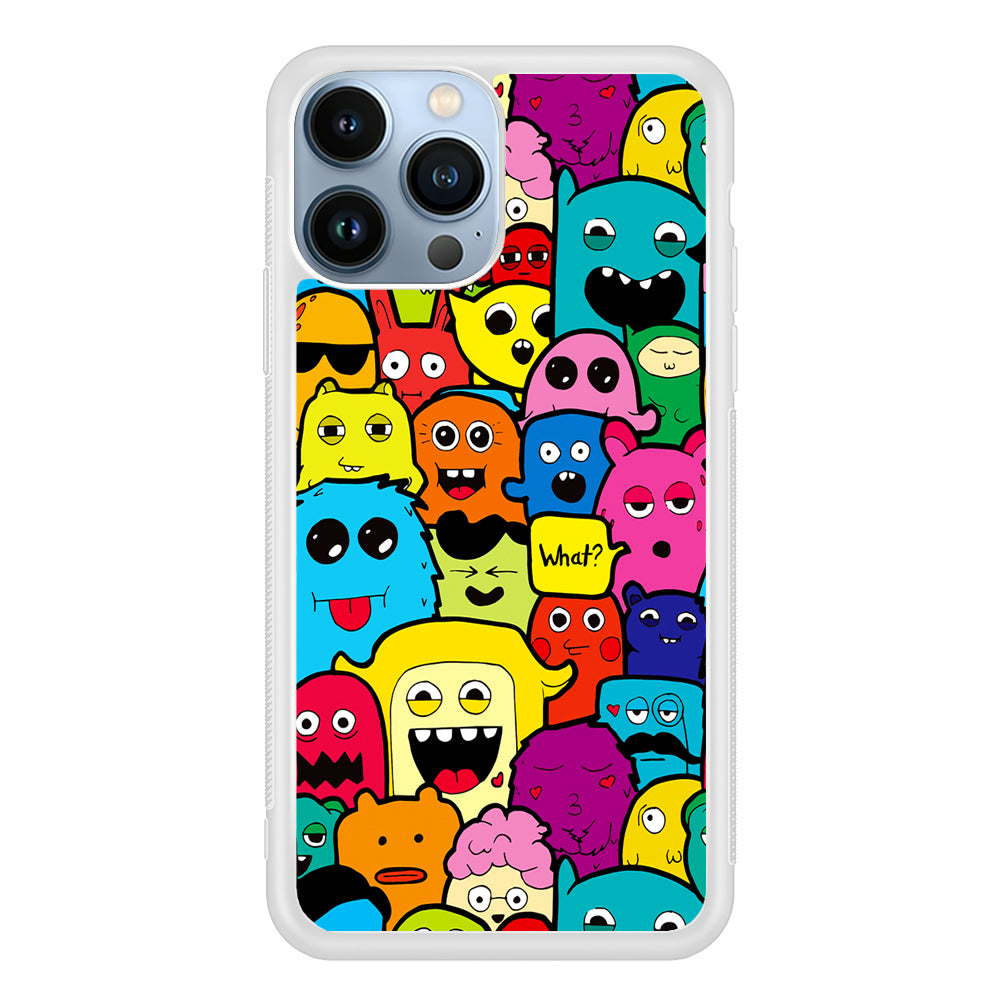 Monster Doodle Funny and Spooky 2D Rubber Phone Case