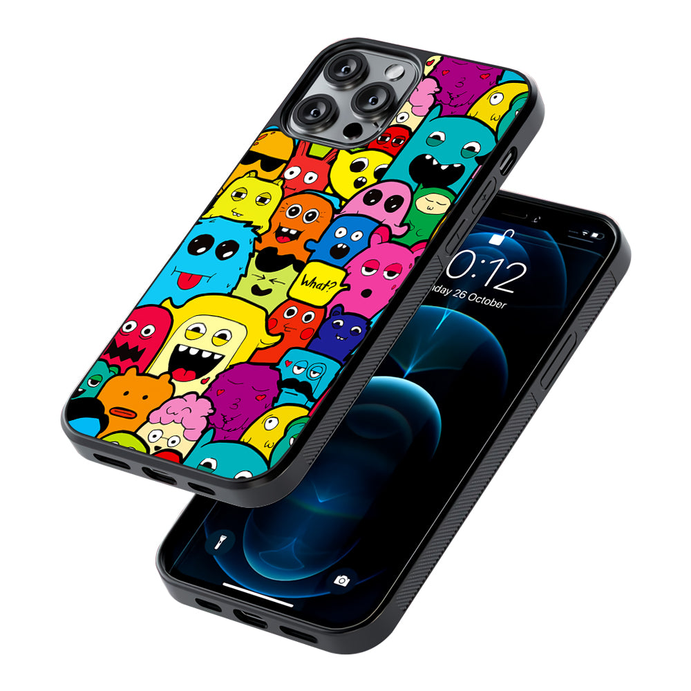 Monster Doodle Funny and Spooky 2D Rubber Phone Case