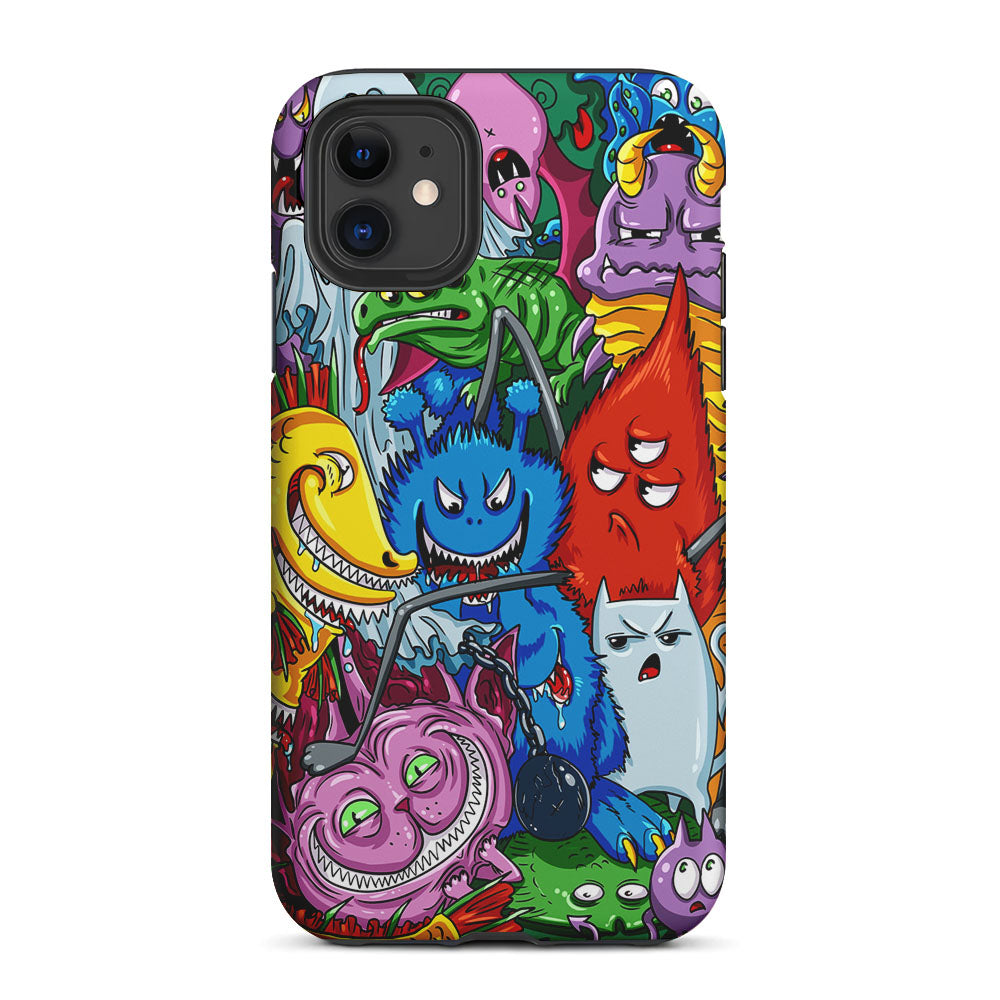 Monster Graffiti Character 2 in 1 Tough Phone Case