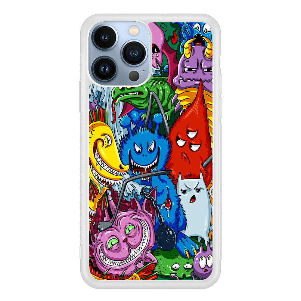 Monster Graffiti Character 2D Rubber Phone Case