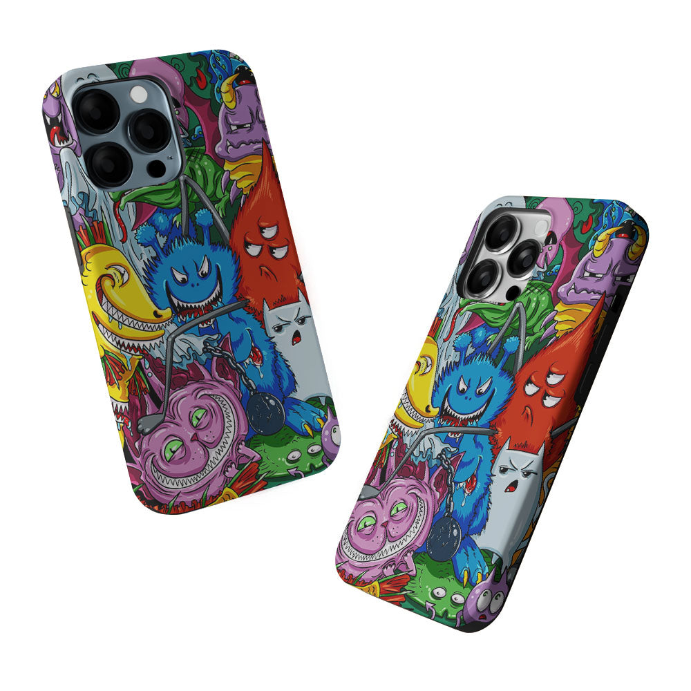 Monster Graffiti Character 2 in 1 Tough Phone Case