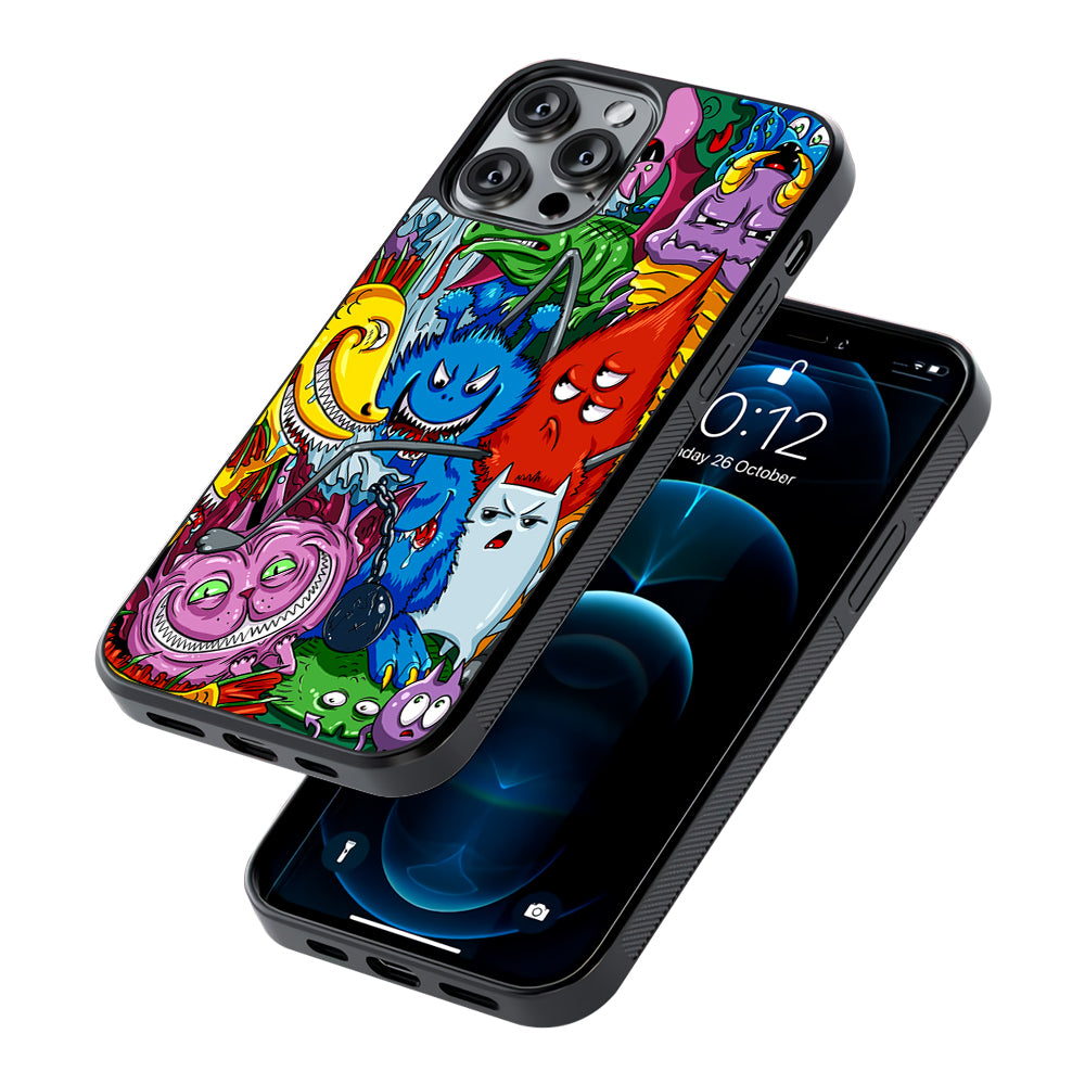 Monster Graffiti Character 2D Rubber Phone Case