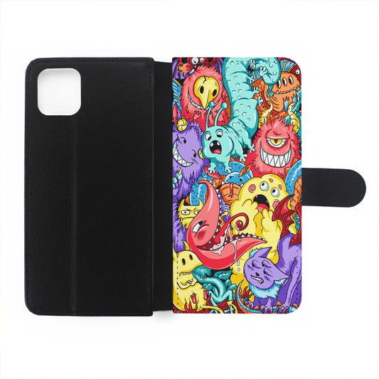 Monster Party Character Flip Wallet Phone Case