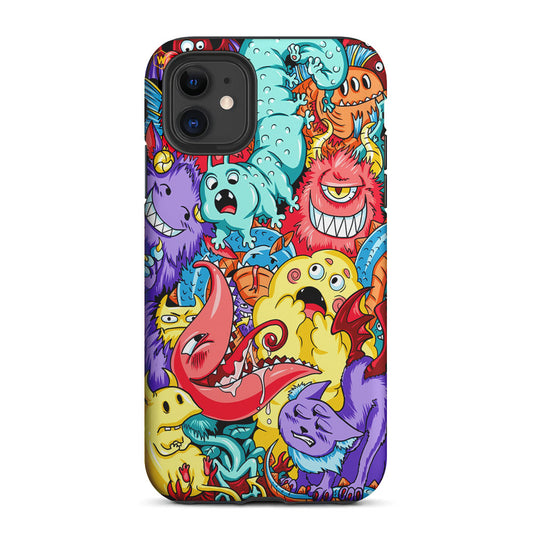 Monster Party Character 2 in 1 Tough Phone Case