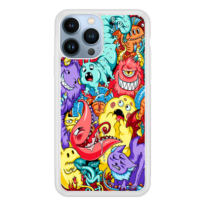 Monster Party Character 2D Rubber Phone Case