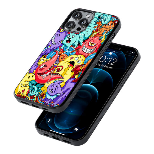 Monster Party Character 2D Rubber Phone Case