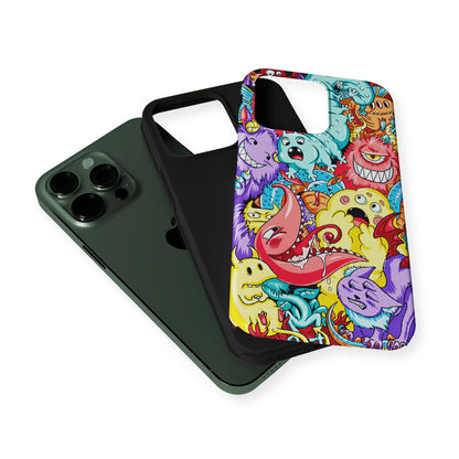 Monster Party Character 2 in 1 Tough Phone Case