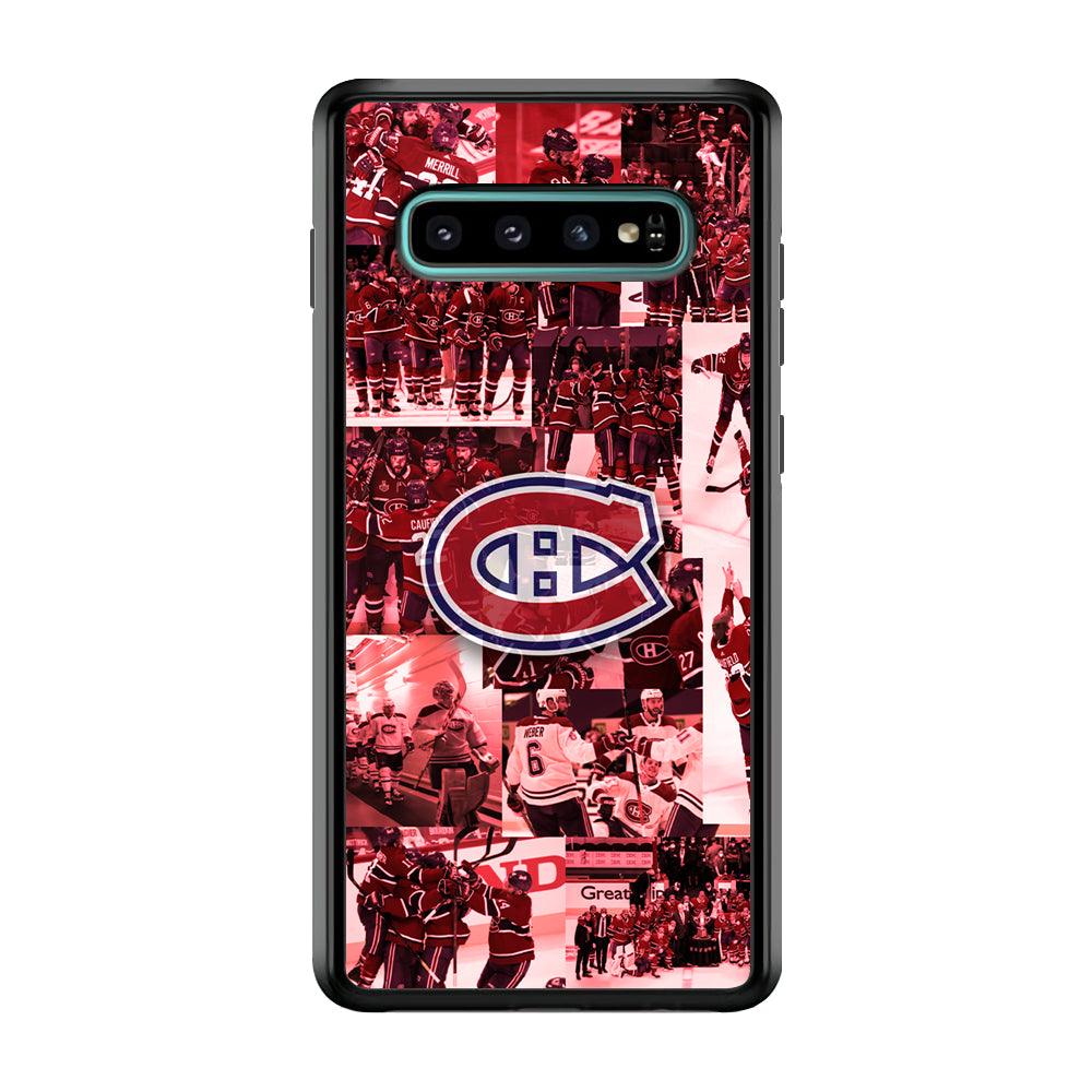 Montreal Canadiens Collage of Celebration Samsung Galaxy S10 Plus Case-Rubber Black (2D Case)-Oxvistore