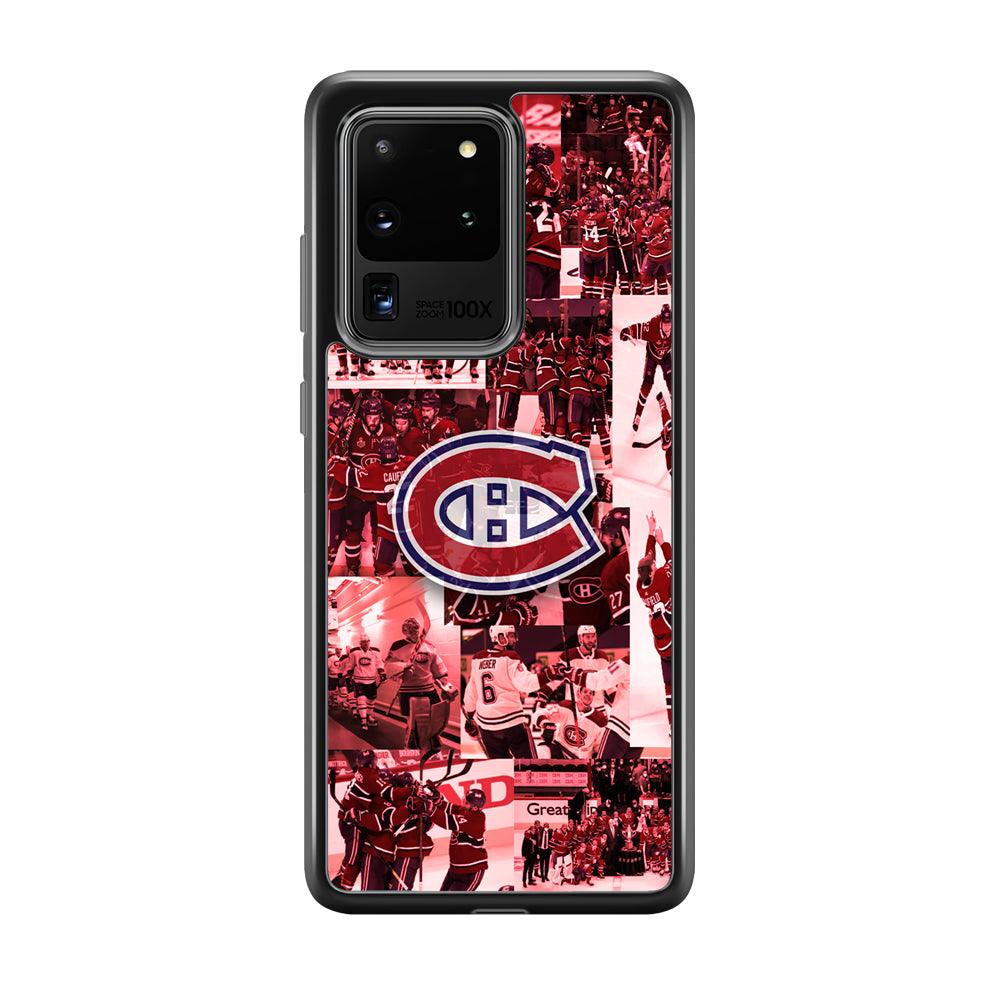 Montreal Canadiens Collage of Celebration Samsung Galaxy S20 Ultra Case-Rubber Black (2D Case)-Oxvistore