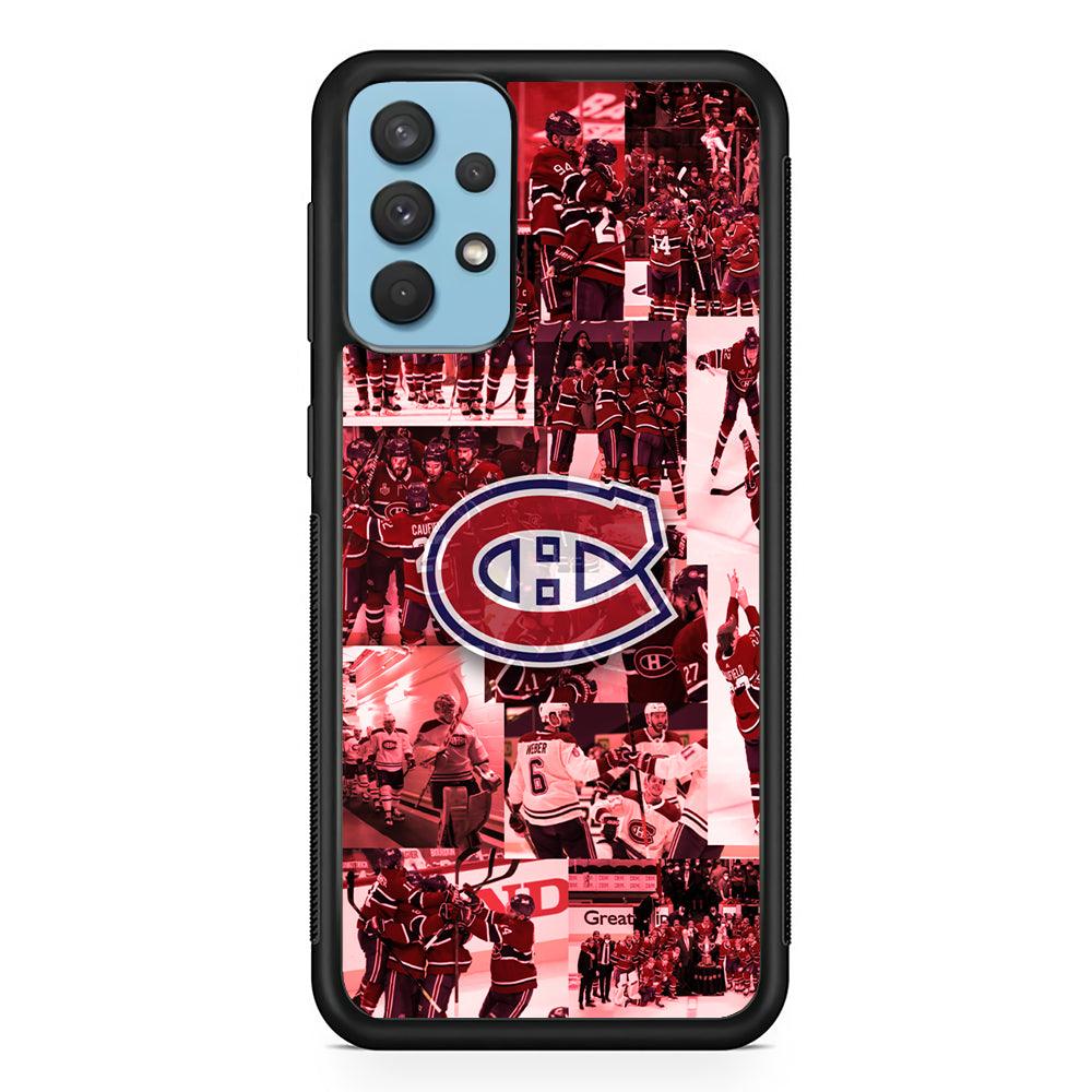 Montreal Canadiens Collage of Celebration Samsung Galaxy A32 Case-Rubber Black (2D Case)-Oxvistore