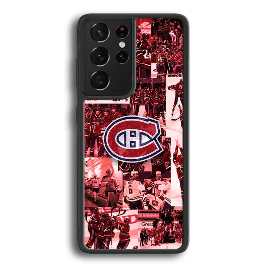 Montreal Canadiens Collage of Celebration Samsung Galaxy S24 Ultra Case-Rubber Black (2D Case)-Oxvistore