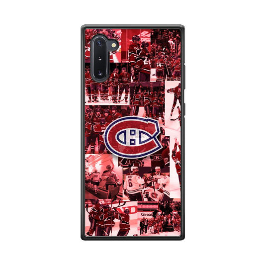 Montreal Canadiens Collage of Celebration Samsung Galaxy Note 10 Case-Rubber Black (2D Case)-Oxvistore