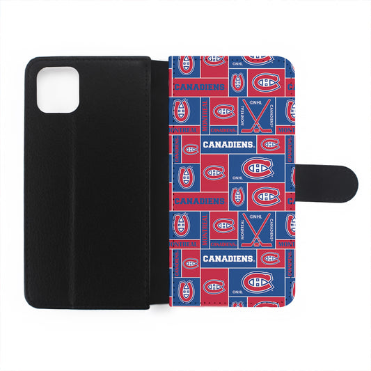 Montreal Canadiens Pattern Flip Wallet Phone Case